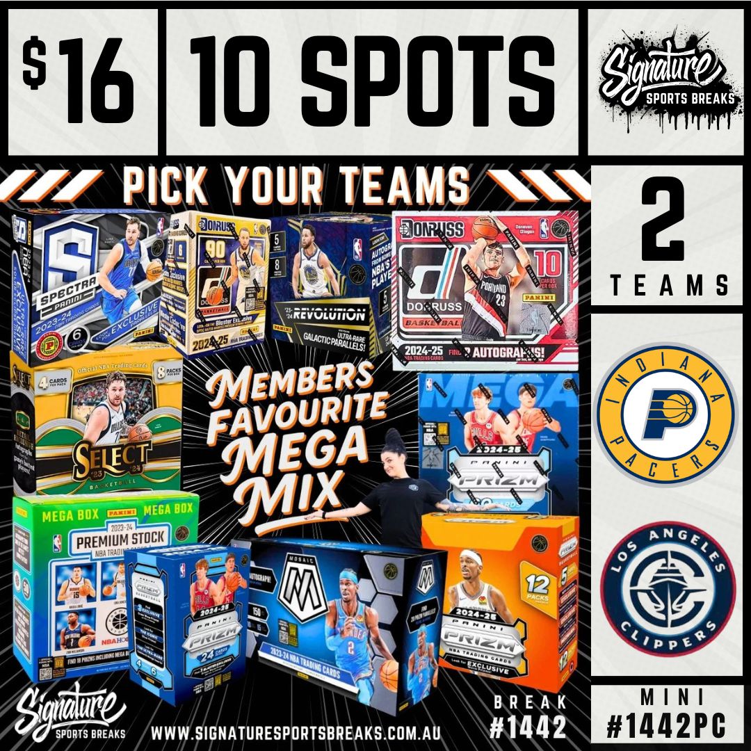 2 WINNERS - PACERS/CLIPPERS MINI #1442PC