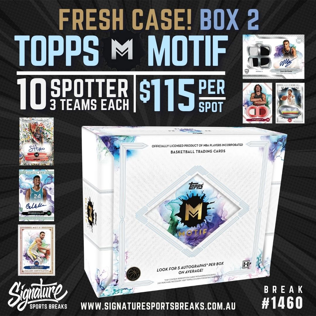 2023-24 TOPPS MOTIF 10 SPOTS/3 TEAMS #1460 BOX #2