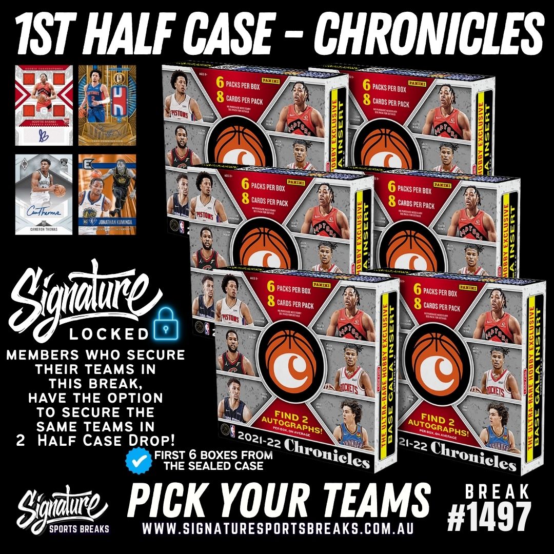 BREAK #1497 β 2021-22 CHRONICLES 1ST HALF CASE