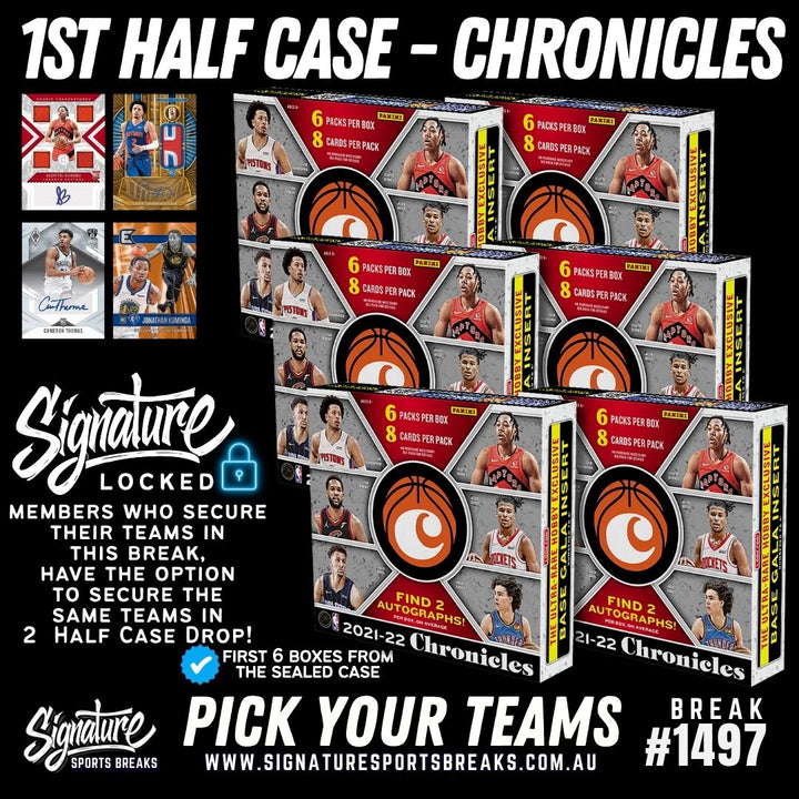 BREAK #1497 β 2021-22 CHRONICLES 1ST HALF CASE