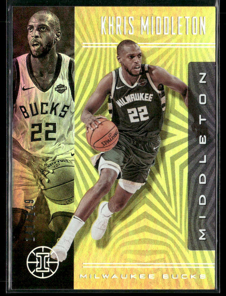 Khris Middleton 2019-20 Illusions Yellow /149 Trading Card Bucks