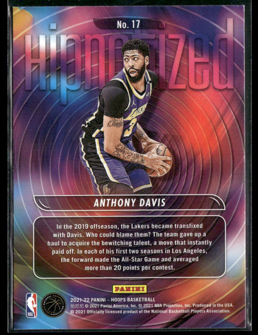 Anthony Davis 2021-22 Hoops Hipnotized SSP Trading Card Lakers