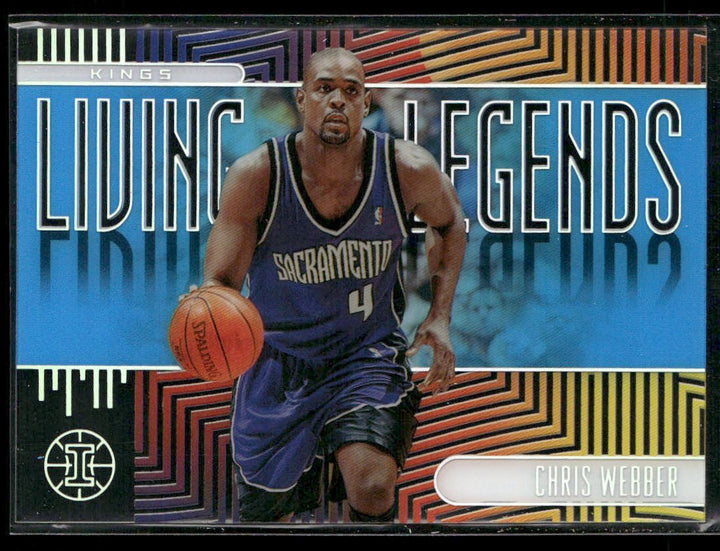 Chris Webber 2020-21 Illusions Living Legends Blue SP Trading Card Kings