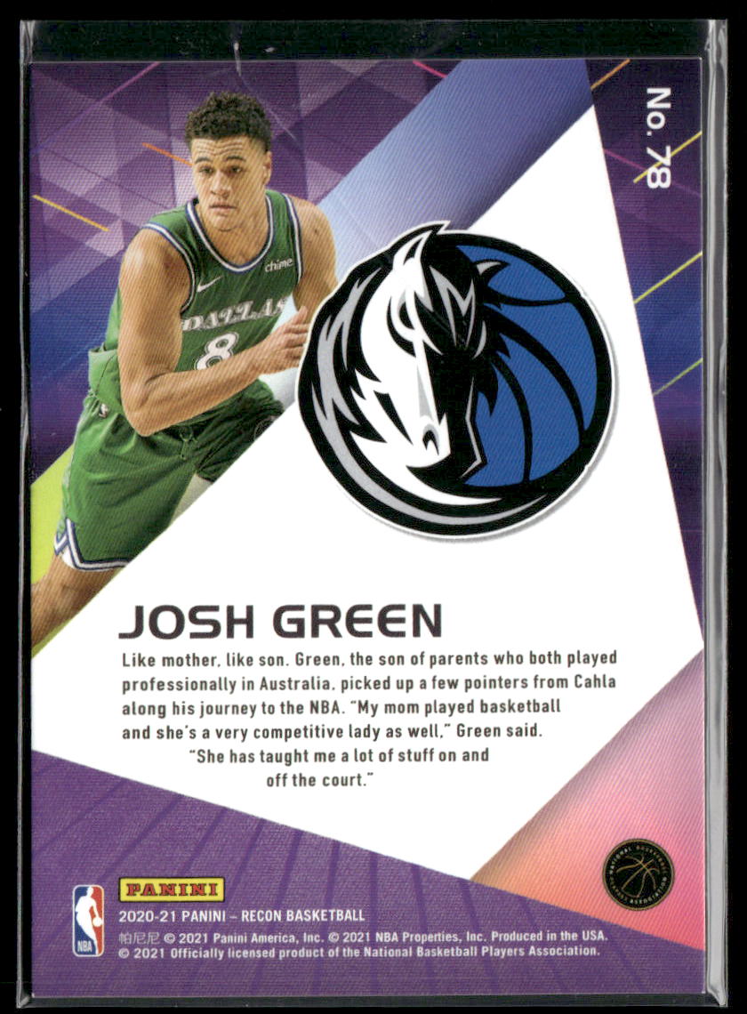 Josh Green  2020-21 Recon RC Trading Card Mavs