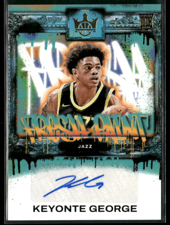 Keyonte George 2023-24 Fresh Paint Auto /125 Court Kings Trading Card Jazz