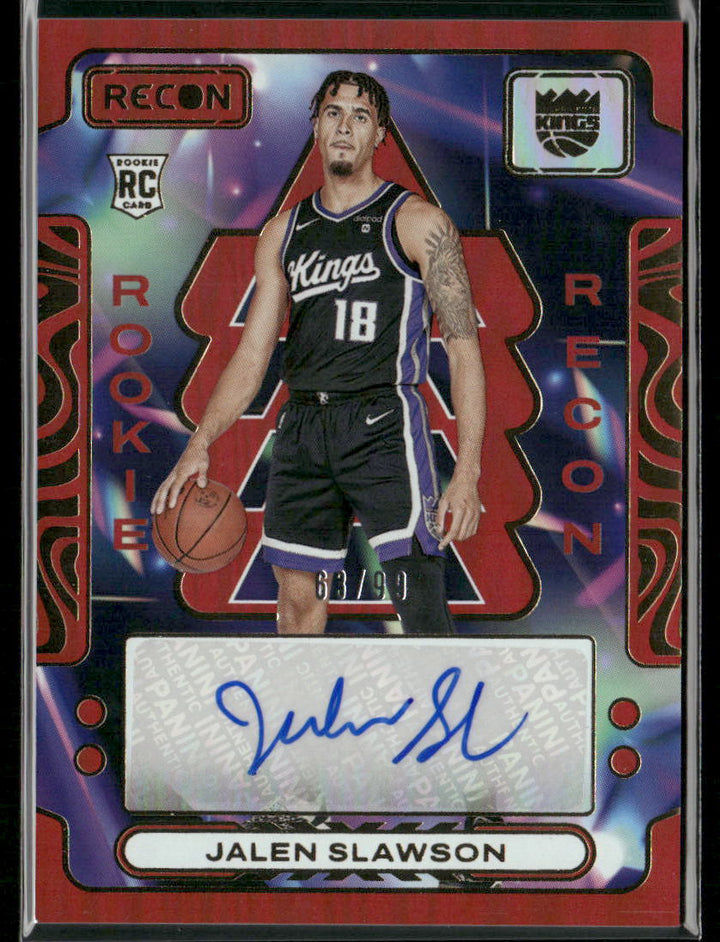 Jalen Slawson 2023-24 Rookie Recon Auto 63/99 Trading Card Kings