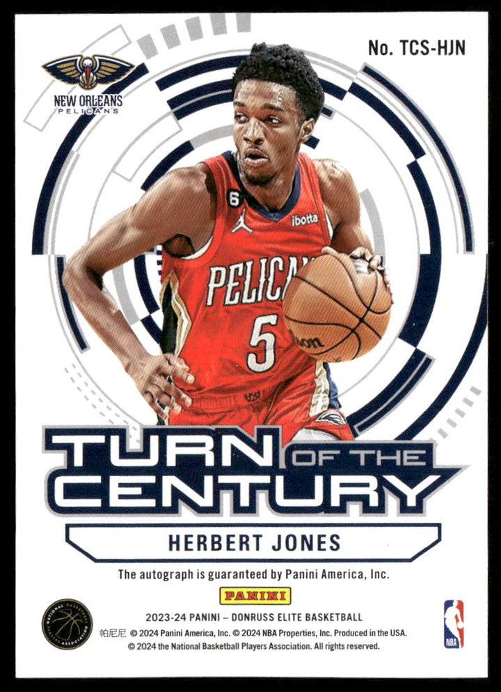 2023-24 Elite HERBERT JONES Turn of the Century GOLD 06/10 #TCS-HJN