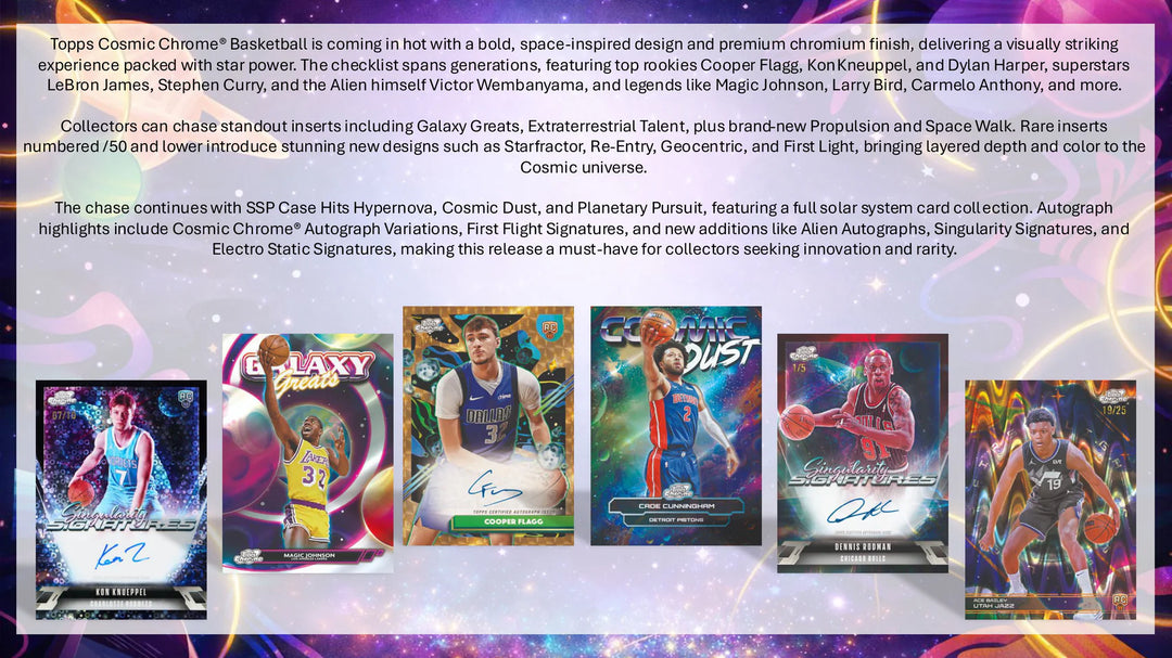 2025/26 Topps Cosmic Chrome NBA Hobby Box Break #2158 | Pick Your Team - LAST BOX FROM CASE!