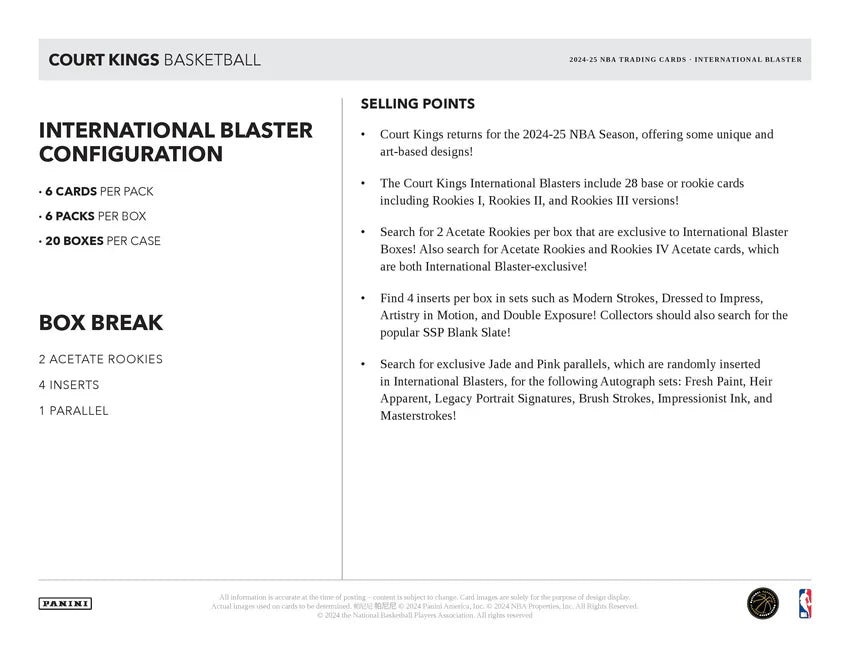 2024-25 COURT KINGS CASE NEW RELEASE PYT #1401