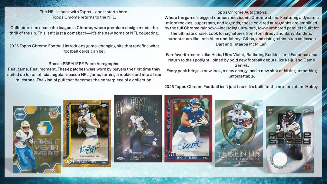 2025 Topps Chrome Value Blaster Box NFL