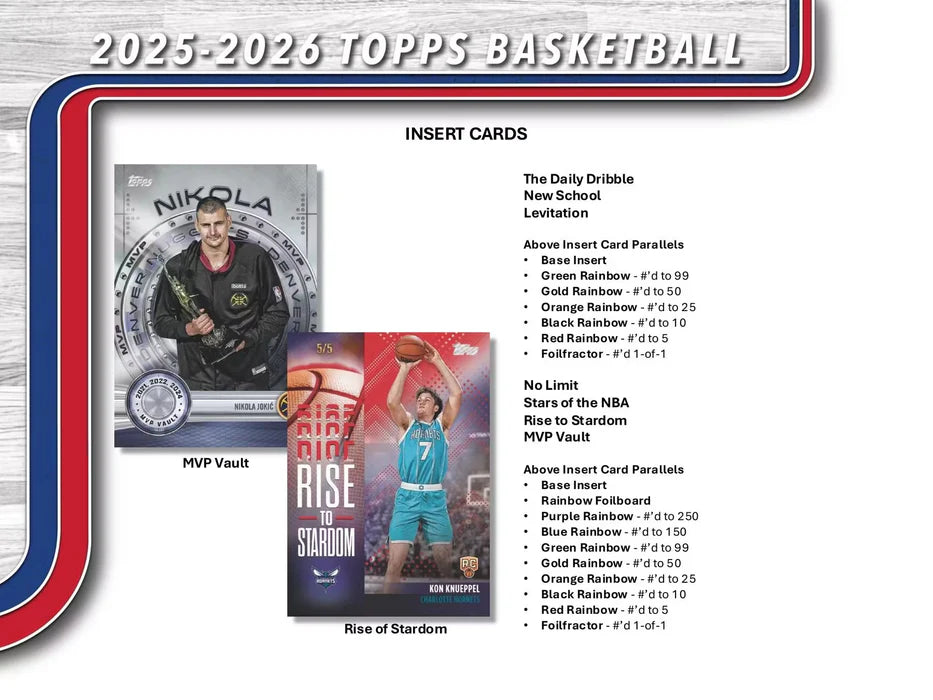 2025-26 Topps NBA Basketball Value Box