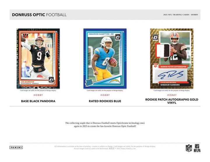 BREAK #2063 - NFL - OPTIC HOBBY DUO 2025  - DOWNTOWN CHASE