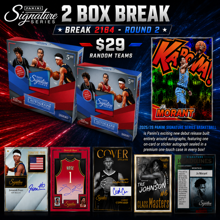BREAK #2164 - PANINI SIGNATURE SERIES DOUBLE RANDOM - KABOOM HUNT