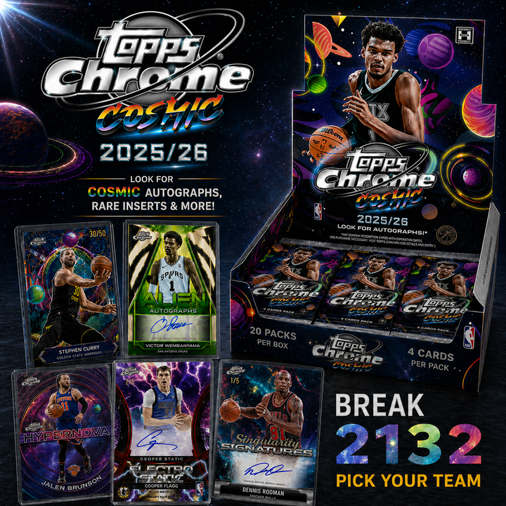 NEW RELEASE: 2025/26 Topps Cosmic Chrome NBA Hobby Box Break #2132 | Pick Your Team