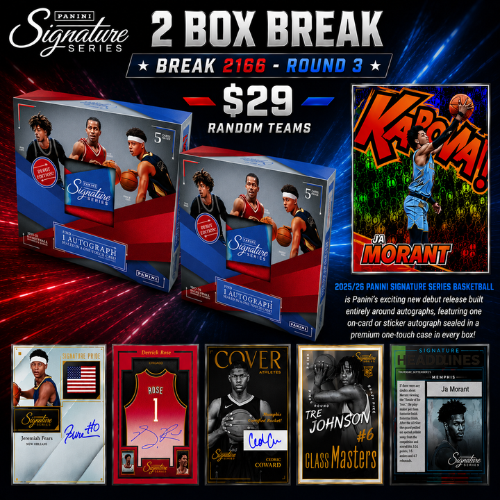 BREAK #2166 - PANINI SIGNATURE SERIES DOUBLE RANDOM - KABOOM HUNT