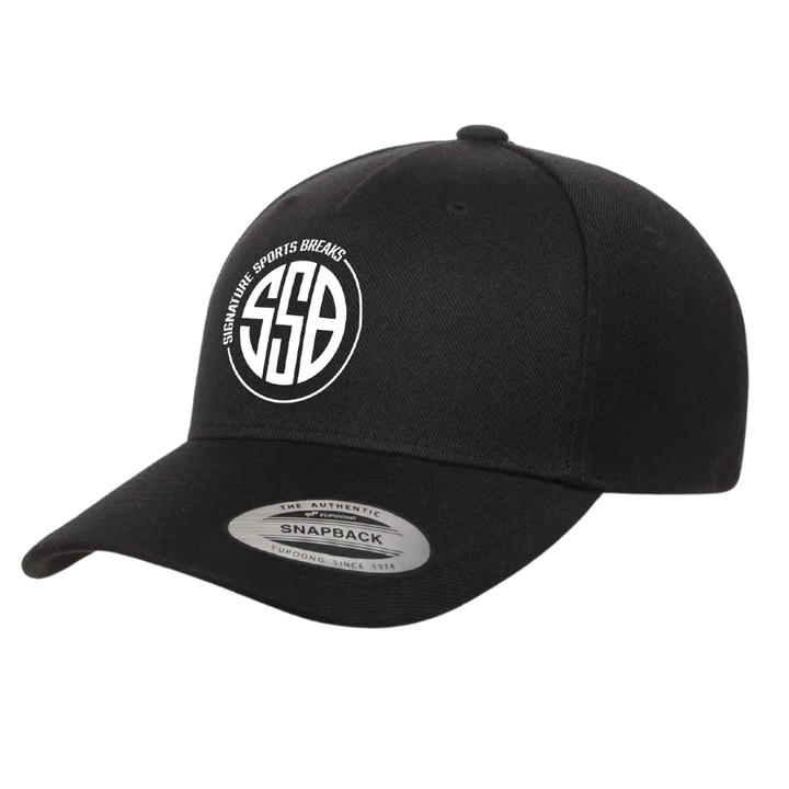 SSB HAT - Black - White logo 3D EMBROIDED