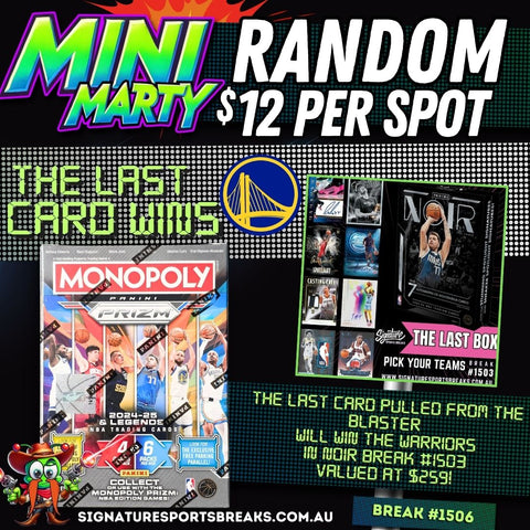 BREAK #1506: MONOPOLY MINI MARTY - BIG WARRIORS GIVEAWAY