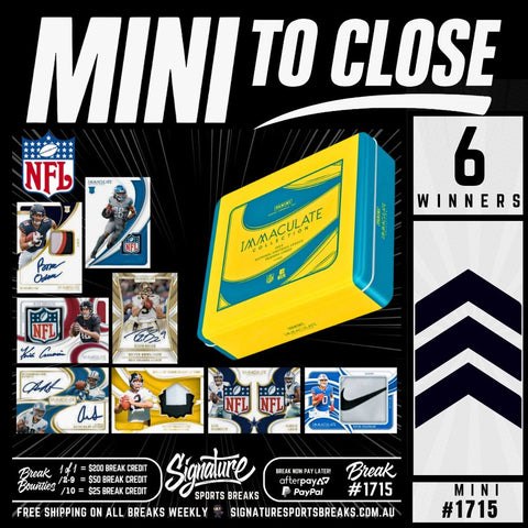 MINI TO CLOSE 1715 - NFL IMMACULATE