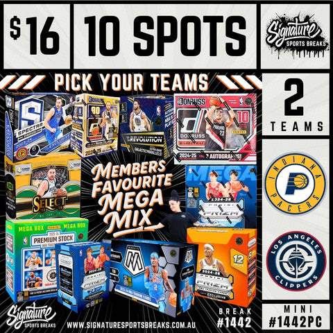 2 WINNERS - PACERS/CLIPPERS MINI #1442PC