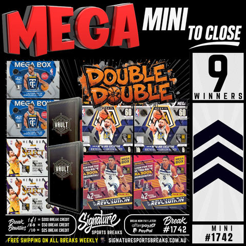 MEGA MINI TO CLOSE 1742 - 9 Winners!