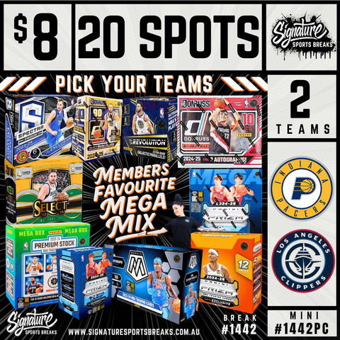 2 WINNERS - PACERS/CLIPPERS MINI #1442PC
