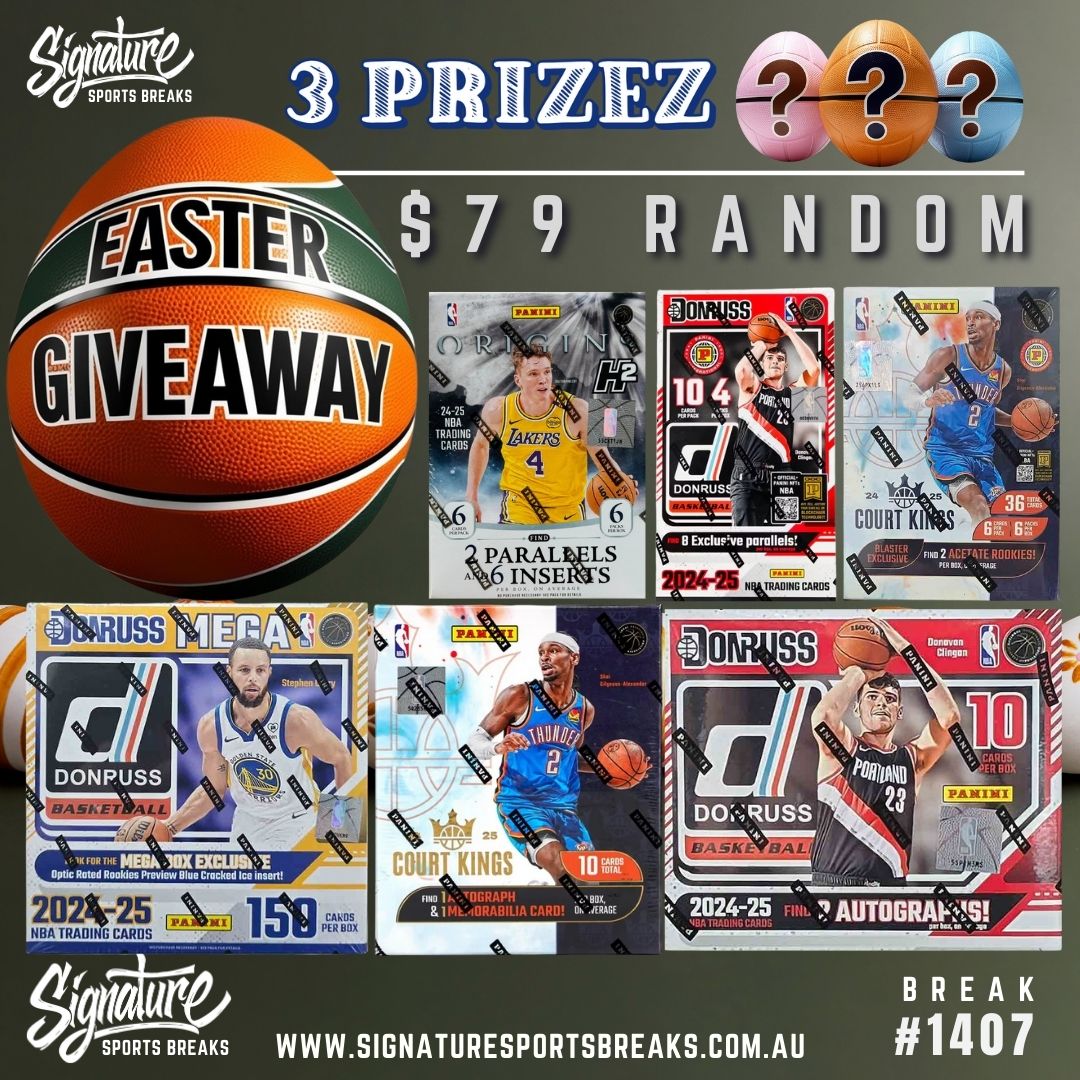 EASTER GIVEAWAY BREAK #1407 – 6 BOX NBA MIXER + 3 MYSTERY PRIZES! | $79 RANDOM TEAM