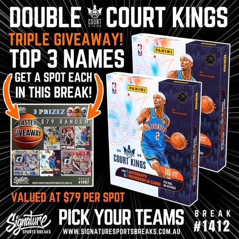 DOUBLE COURT KINGS – TRIPLE GIVEAWAY! #1412
