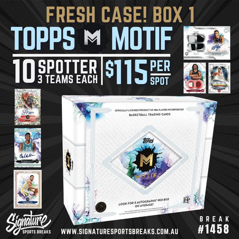 2023-24 TOPPS MOTIF 10 SPOTS/3 TEAMS  #1458