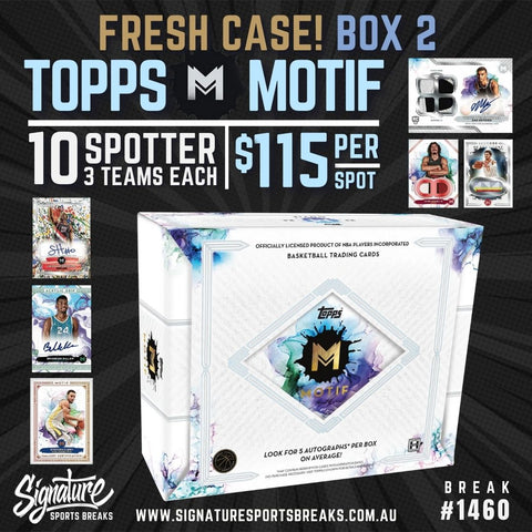 2023-24 TOPPS MOTIF 10 SPOTS/3 TEAMS  #1460 BOX #2