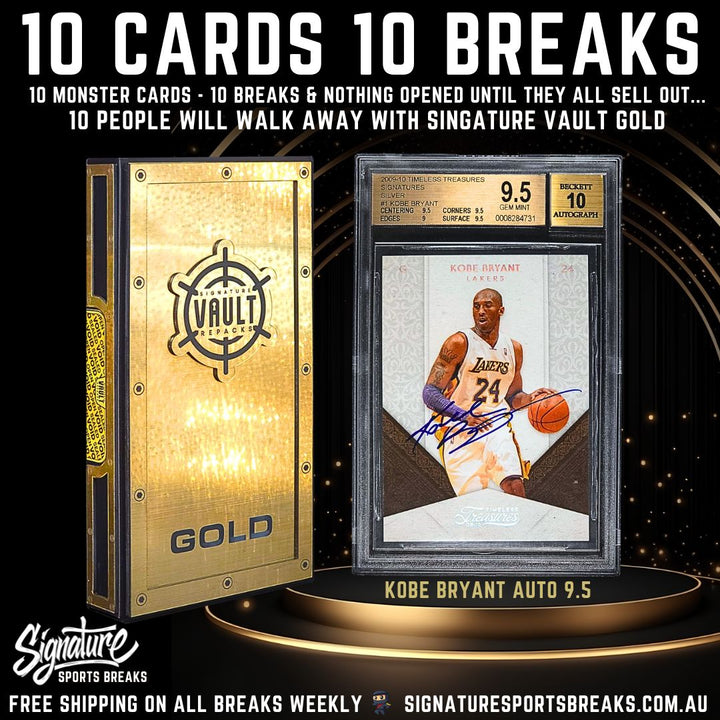 BREAK #4/10- SIGNATURE GOLD - 10 SPOT! 1 WINNER