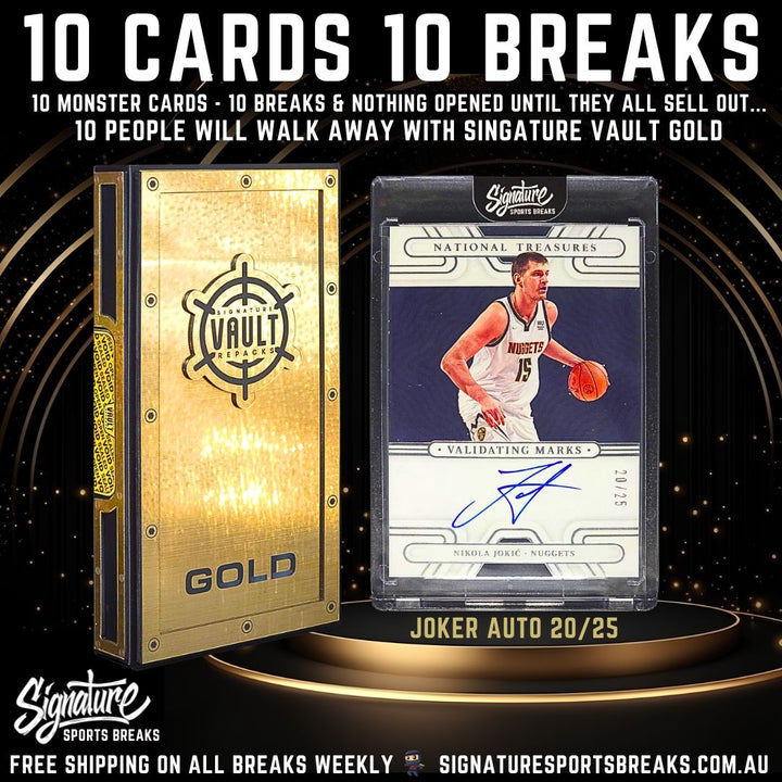 BREAK #4/10- SIGNATURE GOLD - 10 SPOT! 1 WINNER