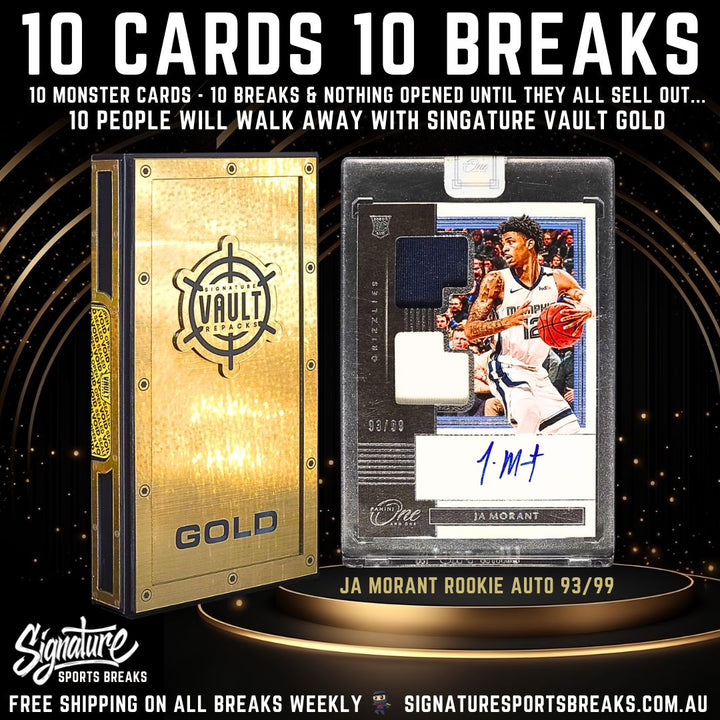BREAK #4/10- SIGNATURE GOLD - 10 SPOT! 1 WINNER