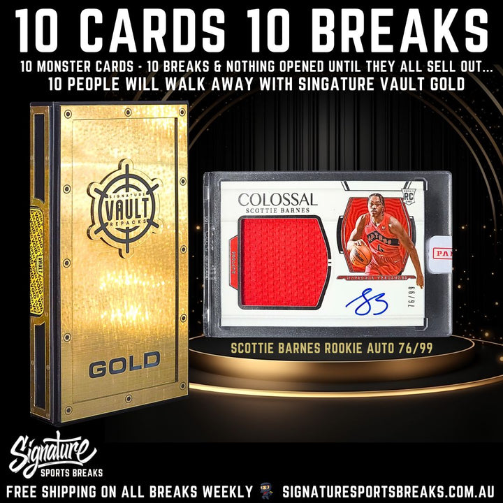 BREAK #4/10- SIGNATURE GOLD - 10 SPOT! 1 WINNER