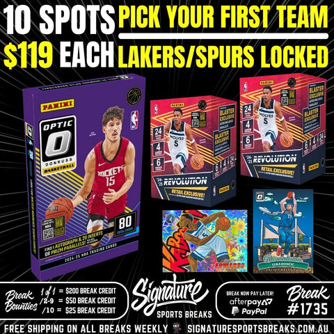 BREAK #1735 - OPTIC/REVOLUTION 10 SPOT - PICK YOUR FIRST TEAM!