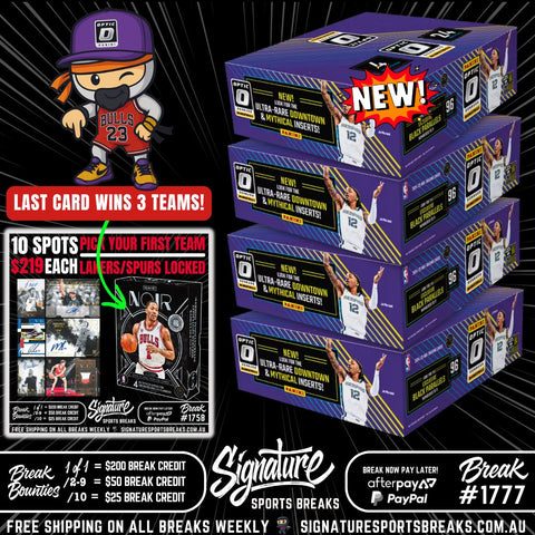 BREAK #1777 - NEW RELEAS OPTIC W/NOIR GIVEAWAY