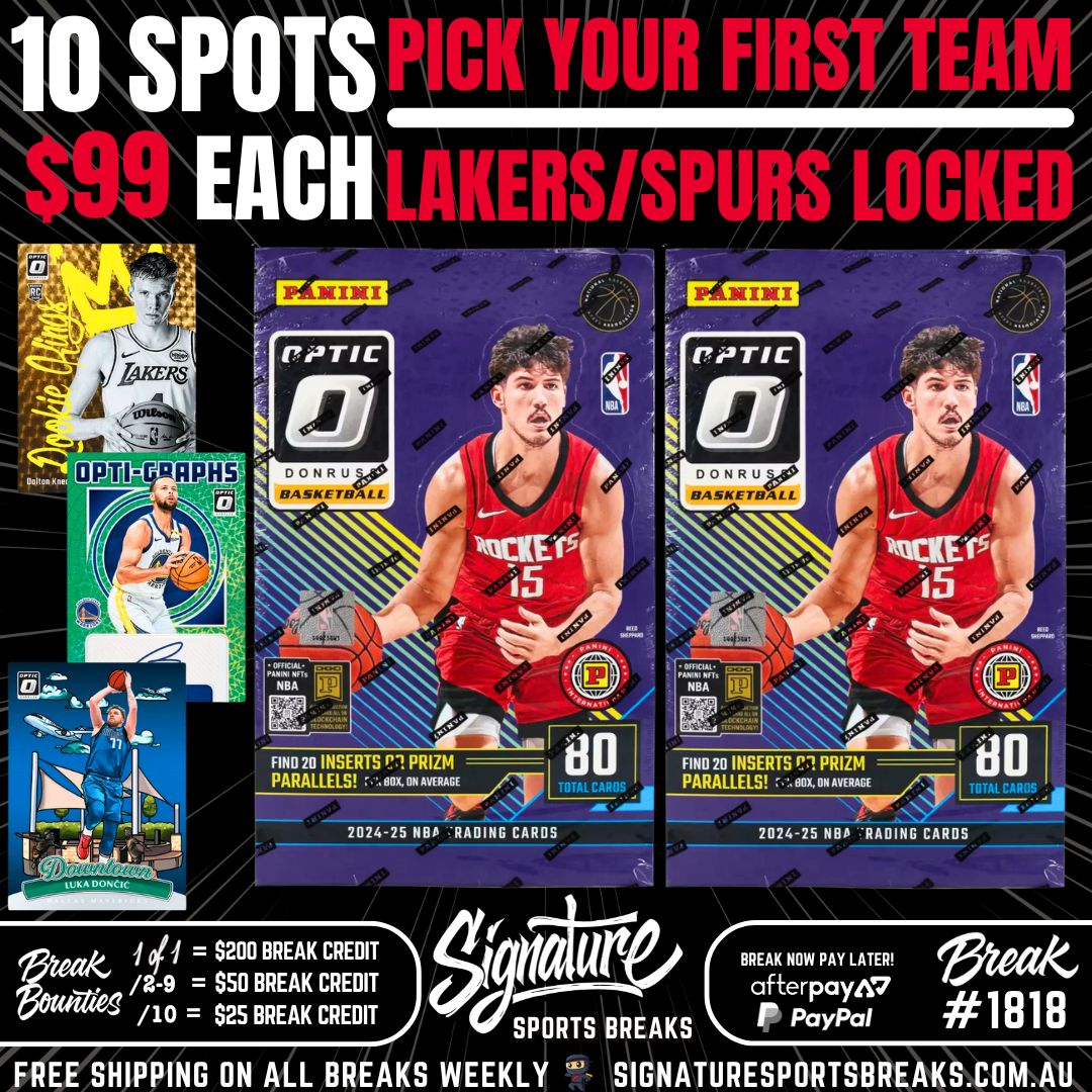 BREAK #1818- OPTIC INTERNATIONAL HOBBY DUO - PICK YOUR FIRST TEAM