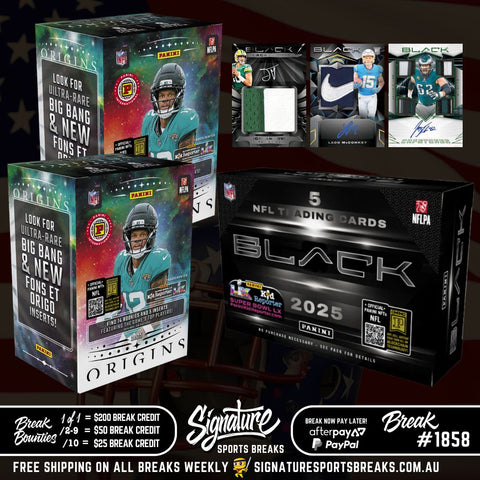 BREAK #1858 - NFL - 2025 BLACK/ORIGINS PYT