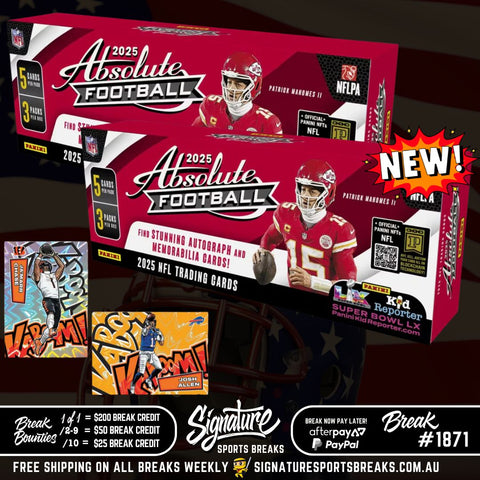 BREAK #1871 - NFL - ABSOLUTE 2025 DUO - NEW RELEASE