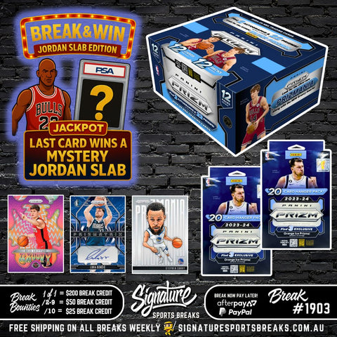 BREAK #1903 - PRIZM HOBBY MIX - JORDAN MYSTERY SLAB TO LAST CARD!
