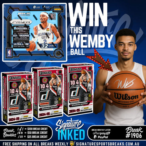 BREAK #1906 -PRIZM/DONRUSS MIX - LAST CARD WINS A WEMBY BALL!