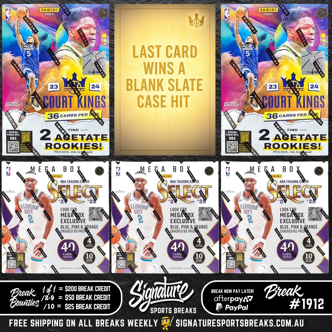 BREAK #1912 - COURT KINGS/SELECT- LAST CARD WINS A GUARANTEED SLATE CASE HIT