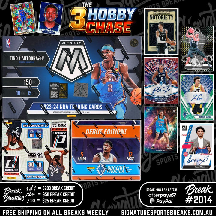 BREAK #2014 - 3 HOBBY CHASE 2023/24 - PICK YOUR TEAM
