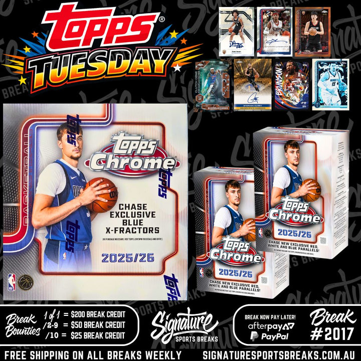 BREAK #2017 - TOPPS CHROME - PICK YOUR TEAM
