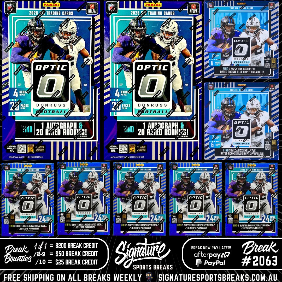 BREAK #2063 - NFL - OPTIC HOBBY DUO 2025  - DOWNTOWN CHASE