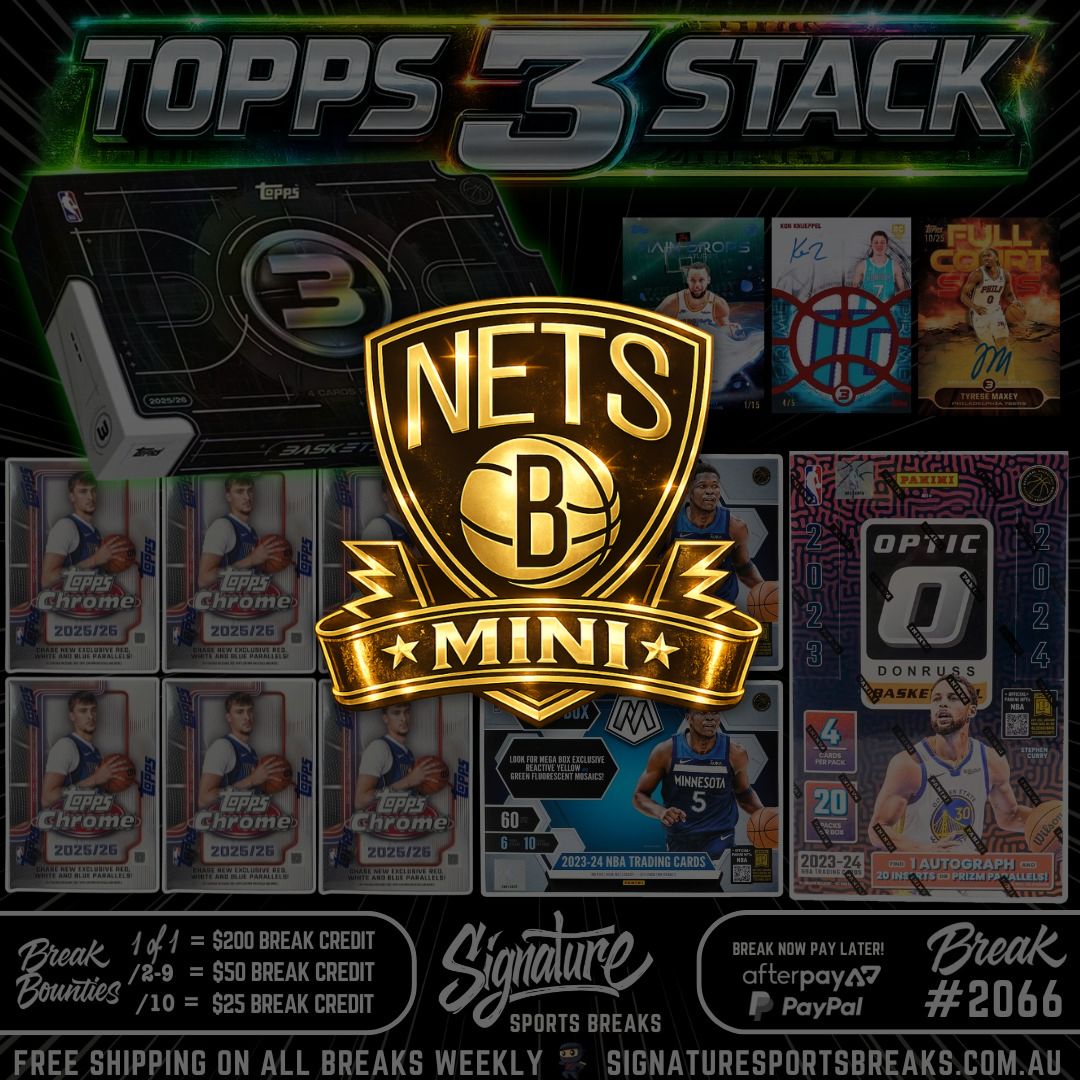 NETS MINI - TOPPS 3 MIXER 2066 – Signature Sports Breaks