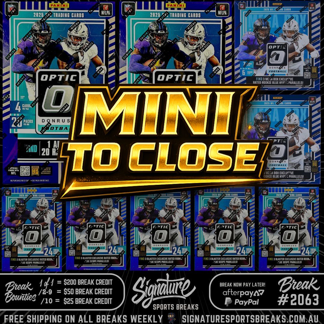MINI TO CLOSE NFL 2063 - 2 WINNERS!