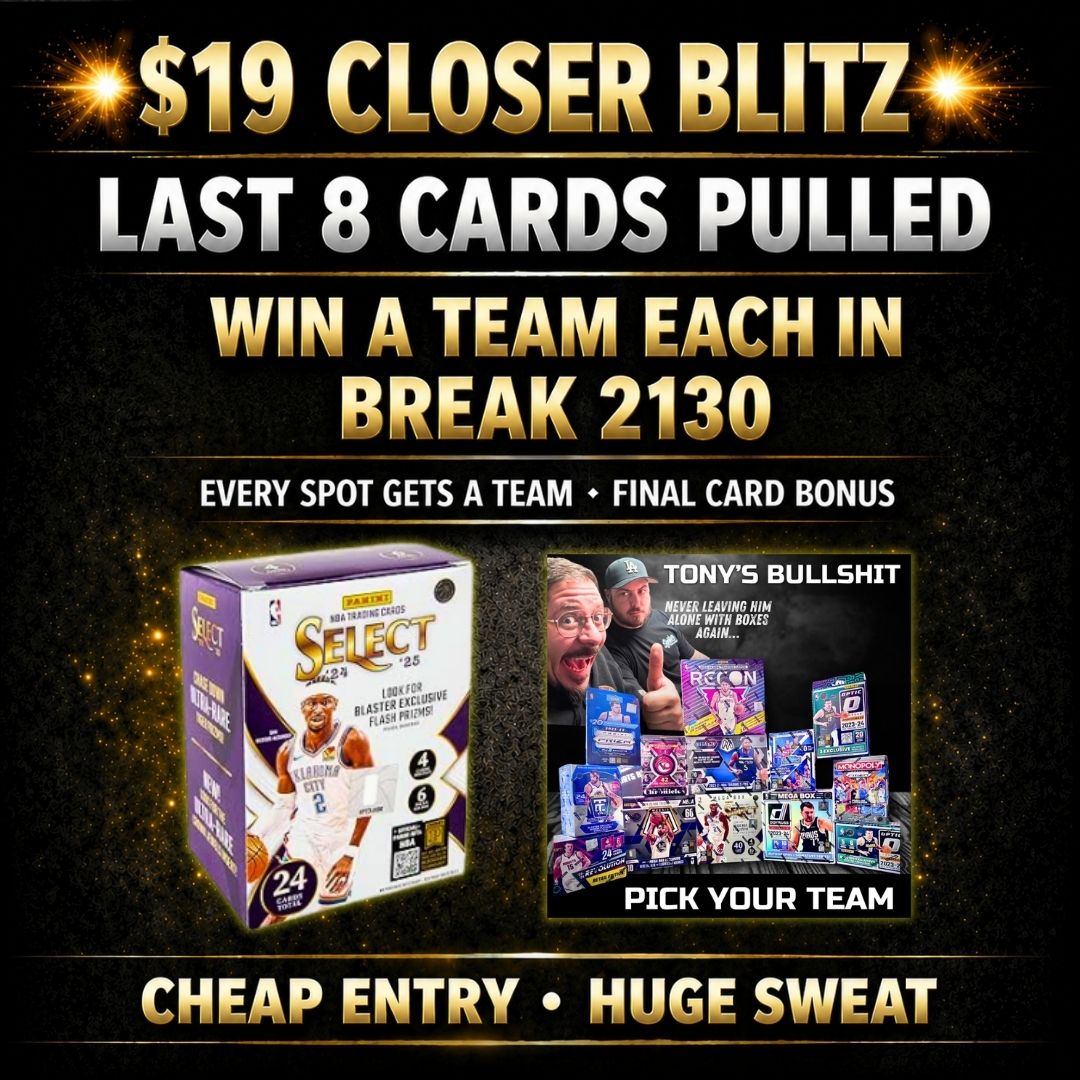 BREAK #2138 - TEAM BLITZ - LAST 8 CARDS PULLED WIN!