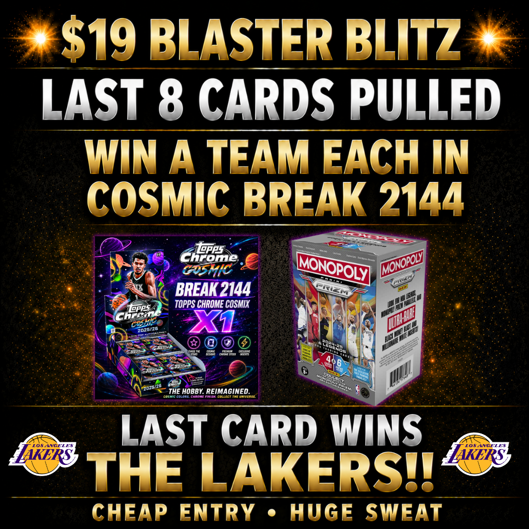 BREAK #2145 - TEAM BLITZ - LAST 8 CARDS PULLED WIN! LAST CARD GETS LAKERS!!