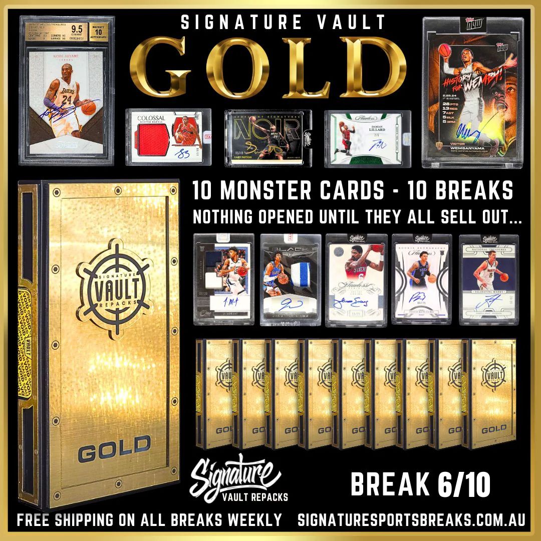 BREAK #6/10- SIGNATURE GOLD - 10 SPOT! 1 WINNER