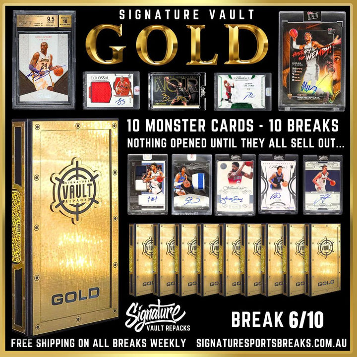 BREAK #6/10- SIGNATURE GOLD - 10 SPOT! 1 WINNER